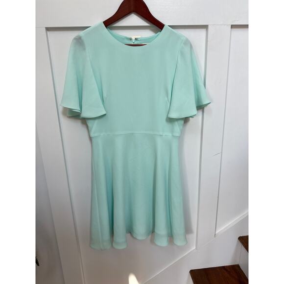 NWT Shoshanna Lovisa Mint Flutter Sleeve A-Line Dress, 8 - Picture 5 of 10